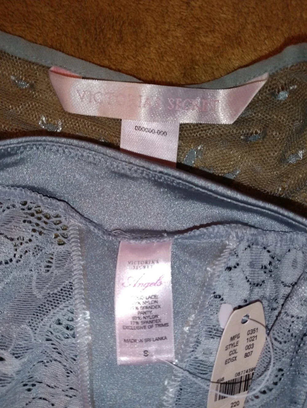 NWT Victoria's Secret Vintage Garter & Lace Trim Chemise  - Light Sage